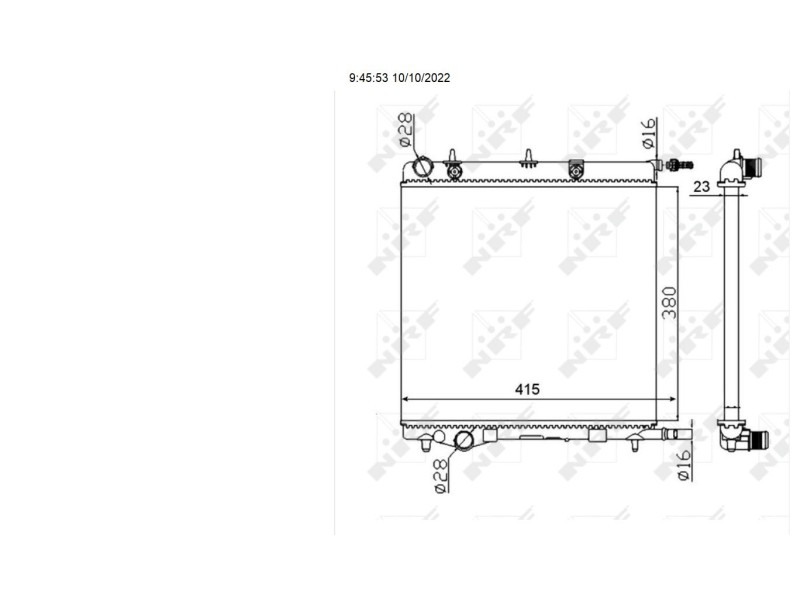 Recambio de radiador agua para citroen c3 1.4 hdi referencia OEM IAM 9638520280 1148MK376718631V 50430A