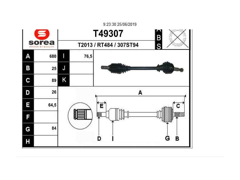 Recambio de transmision delantera izquierda para renault scenic ii dynamique referencia OEM IAM 8200198016 R1566 