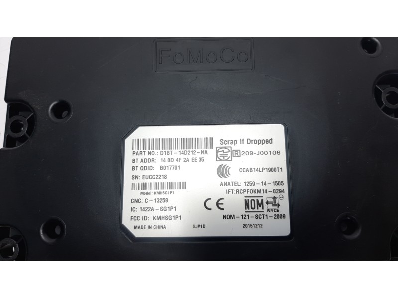 Recambio de modulo electronico para ford fiesta (ccn) 1.5 tdci cat referencia OEM IAM D1BT14D212NA  