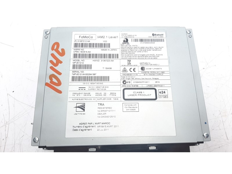 Recambio de sistema audio / radio cd para volvo v40 momentum referencia OEM IAM 31357212AA 31357223AA 1048114557