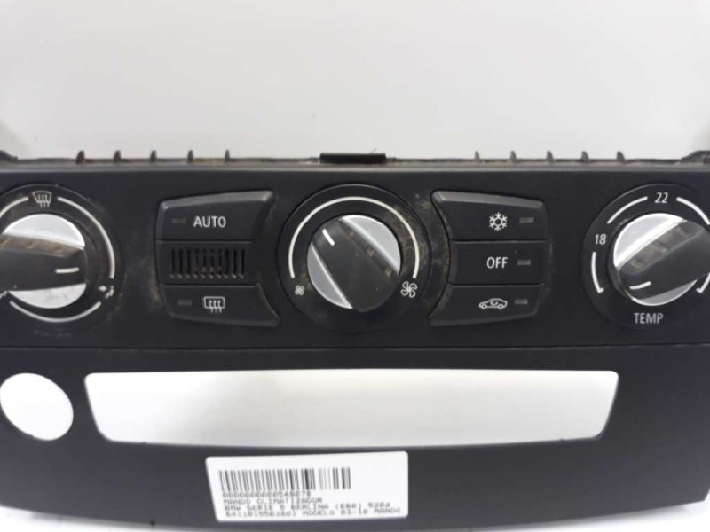 Recambio de mando climatizador para bmw serie 5 berlina (e60) 520d referencia OEM IAM 6411915563801  