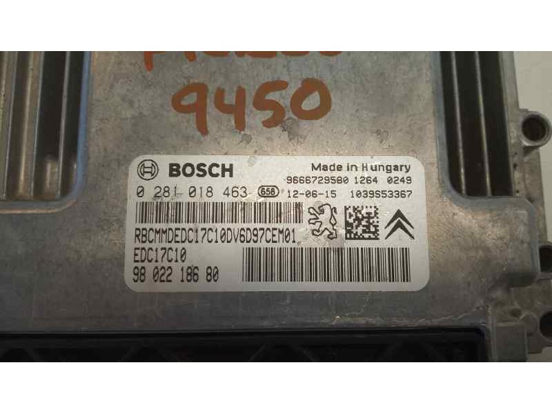 Recambio de centralita motor uce para citroen c3 picasso attraction referencia OEM IAM 0281018463 9666729580 9802218680