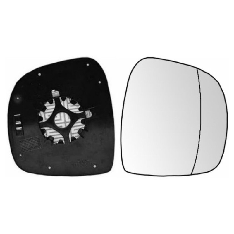Recambio de cristal retrovisor derecho para mercedes-benz vito (w639) basic, combi referencia OEM IAM 0008100819 1051314017 ME90