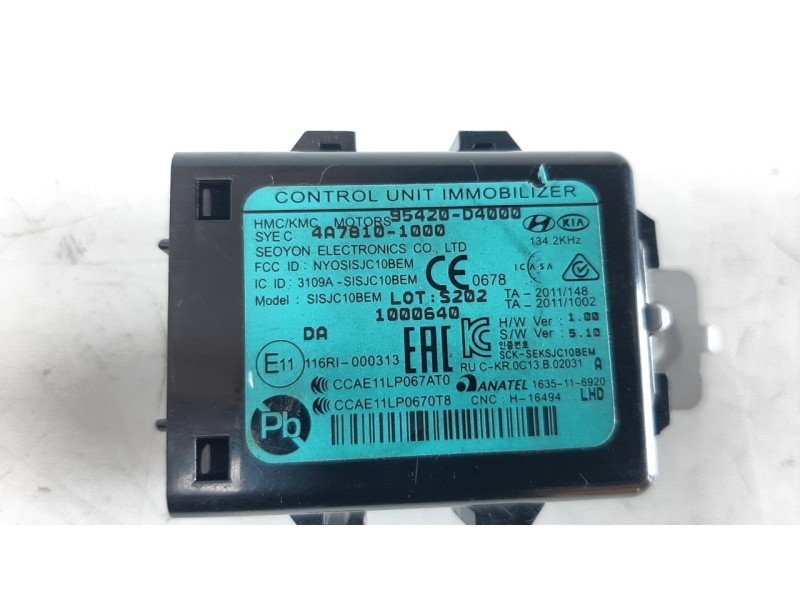 Recambio de modulo electronico para kia stonic (ybcuv) 1.0 tgdi cat referencia OEM IAM 95420D4000  