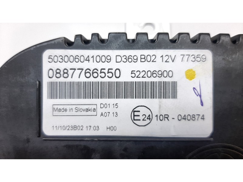 Recambio de cuadro instrumentos para fiat panda (319) base (2020) referencia OEM IAM 52206900  
