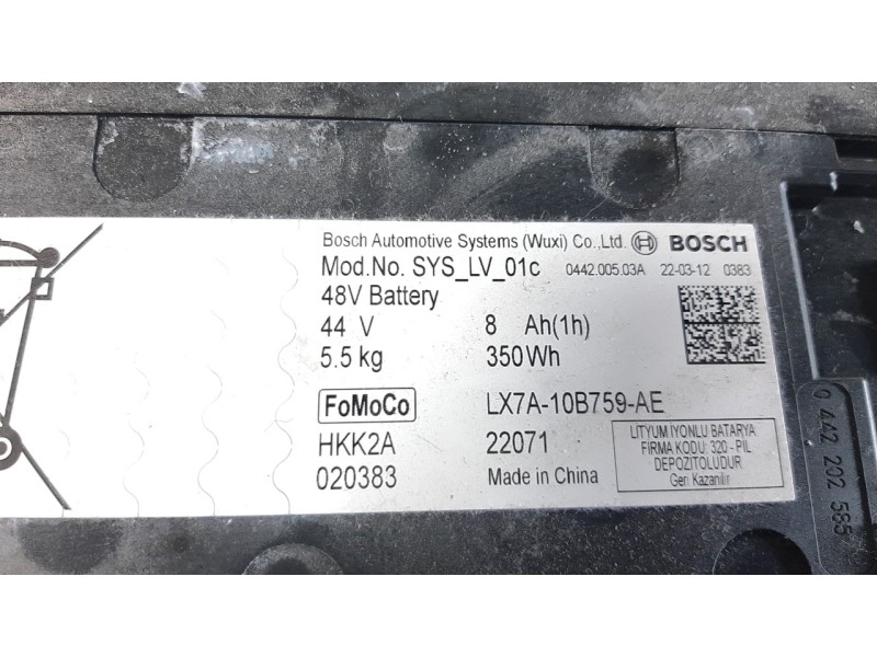 Recambio de bateria para ford focus st-line referencia OEM IAM LX7A10B759AE  