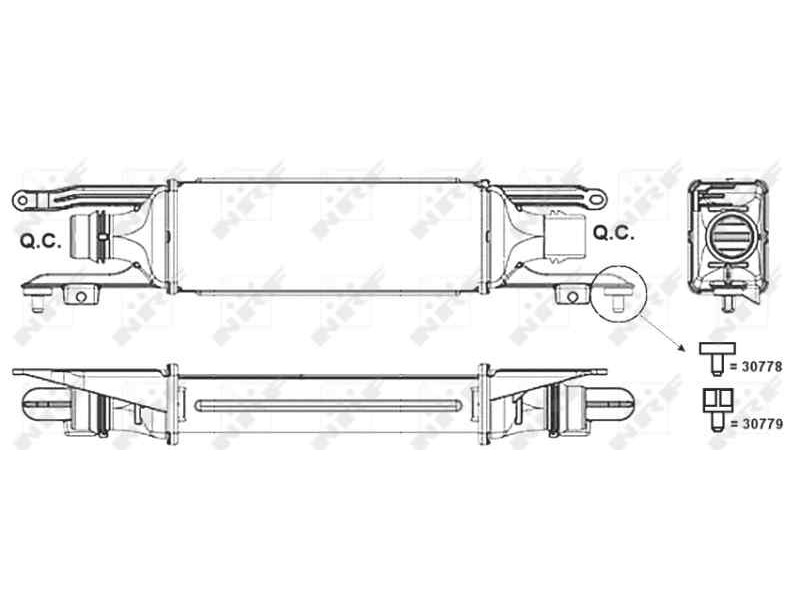 Recambio de intercooler para opel corsa d essentia referencia OEM IAM 55702004 30778 