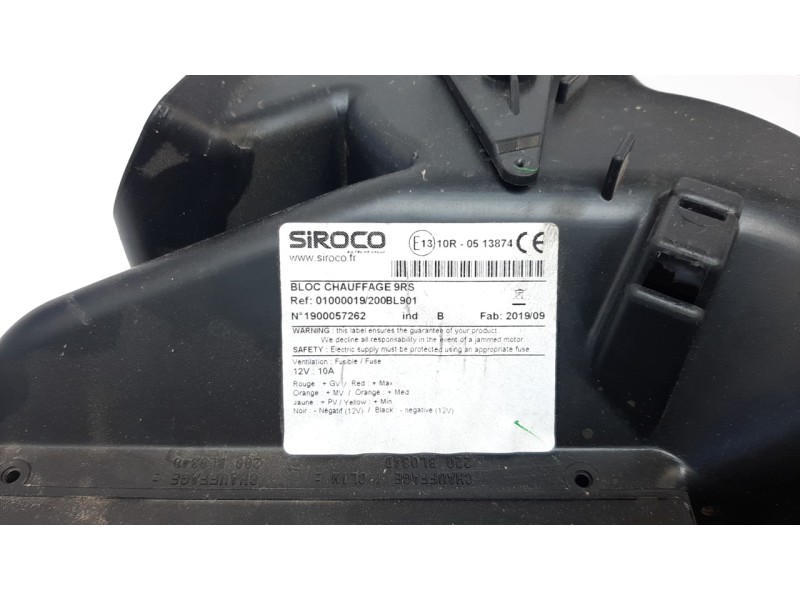 Recambio de calefaccion entera normal para aixam uv/51/af0a s9 referencia OEM IAM 01000019 200BL901 