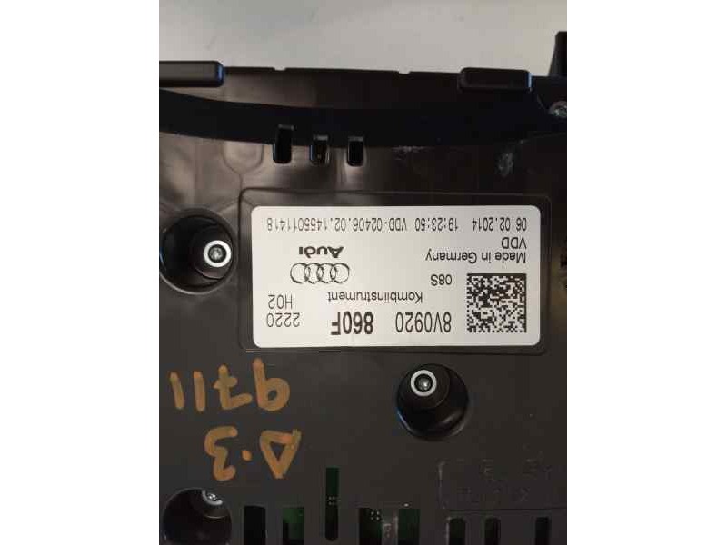 Recambio de cuadro instrumentos para audi a3 sportback (8va) attraction referencia OEM IAM 8V0920860E  