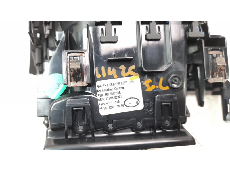 Recambio de aireador central izquierdo para renault captur ii 1.0 tce referencia OEM IAM 687501725R  