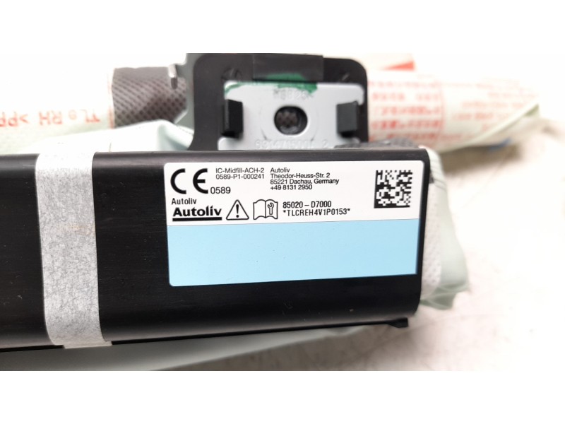 Recambio de airbag cortina delantero derecho para hyundai tucson 1.7 crdi cat referencia OEM IAM 85020D7000  