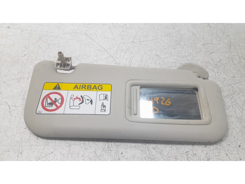 Recambio de parasol derecho para toyota corolla (e21) hybrid style referencia OEM IAM 7431002P60A0  
