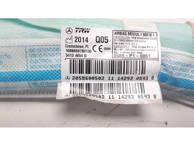 Recambio de airbag cortina delantero derecho para mercedes-benz clase c (w205) lim. c 220 cdi bluetec (205.004) referencia OEM I