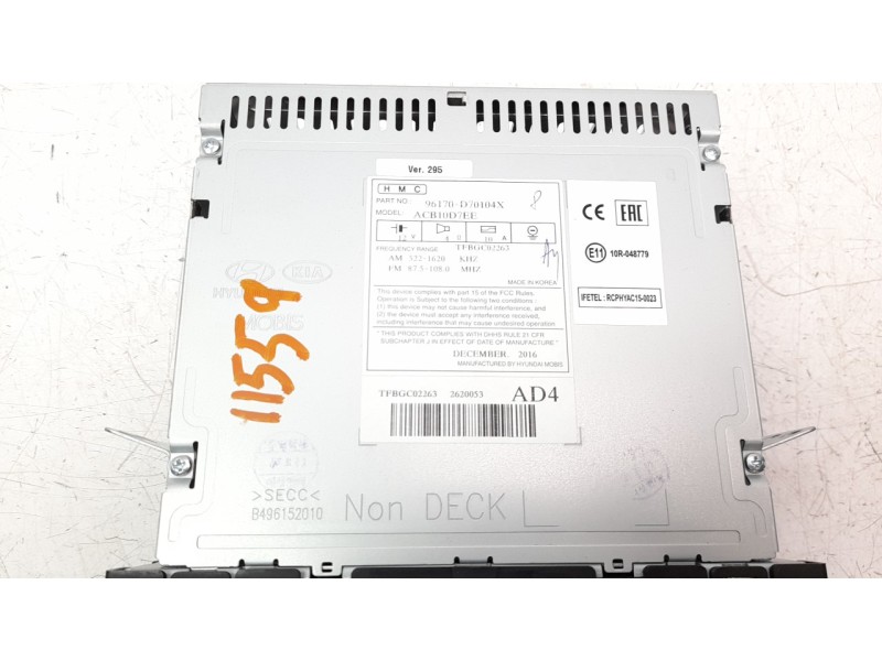 Recambio de sistema audio / radio cd para hyundai tucson 1.7 crdi cat referencia OEM IAM 96170D70104X  