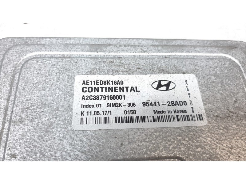 Recambio de centralita motor uce para hyundai ioniq referencia OEM IAM 954412BAD0  