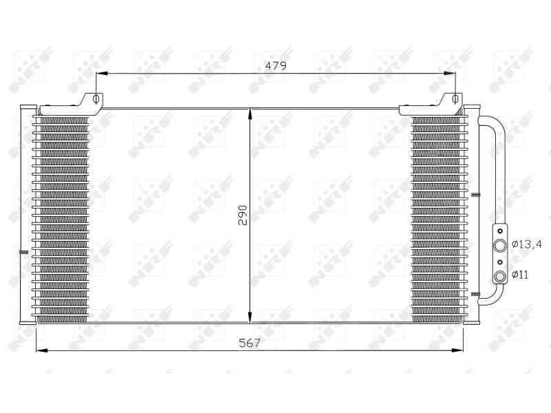 Recambio de condensador / radiador aire acondicionado para mg rover streetwise 2.0 td referencia OEM IAM 80100S74D10 35346 