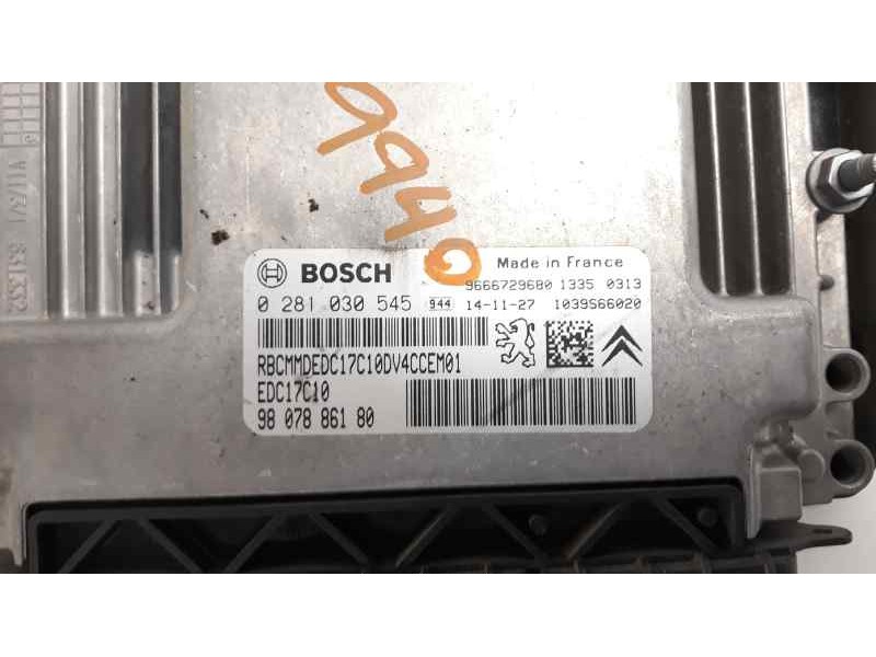 Recambio de centralita motor uce para citroen c3 collection referencia OEM IAM 9807886180 0281030545 