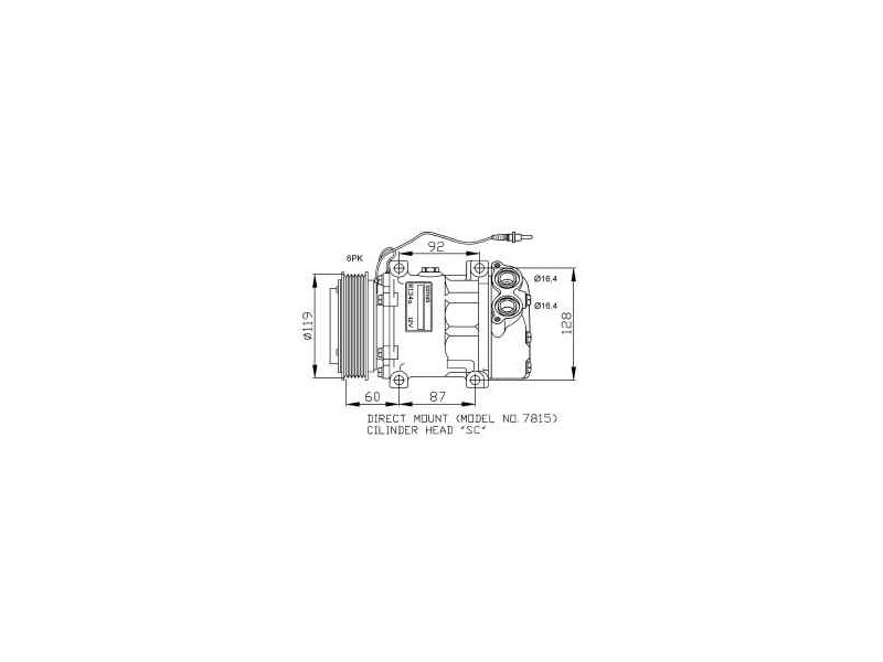 Recambio de compresor aire acondicionado para renault laguna (b56) 1.8 anade referencia OEM IAM 7700859676D 32279 7815B