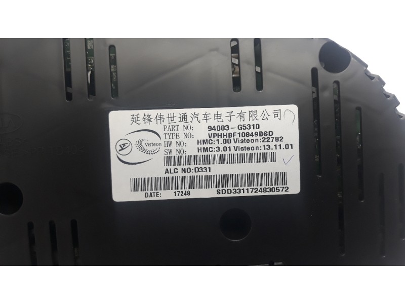 Recambio de cuadro instrumentos para kia niro referencia OEM IAM 94003G5310  