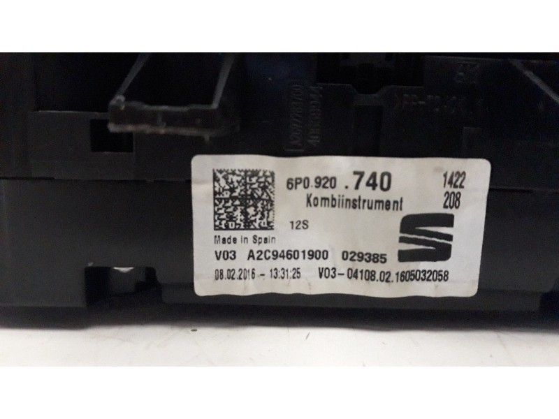 Recambio de cuadro instrumentos para seat ibiza st (6j8) 1.2 tsi referencia OEM IAM 6P0920740  