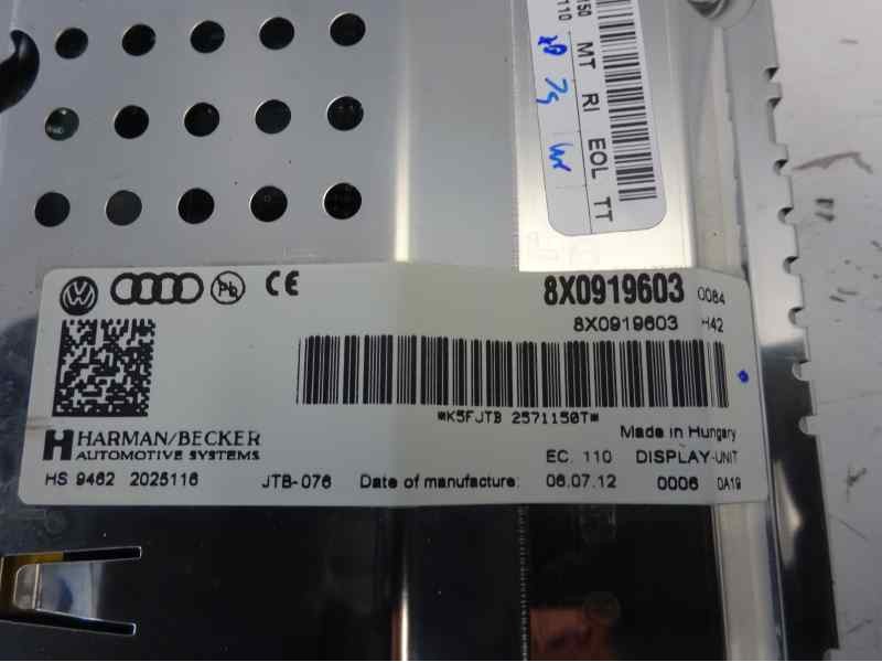 Recambio de pantalla multifuncion para audi a1 (8x) ambition referencia OEM IAM 8X0919603  