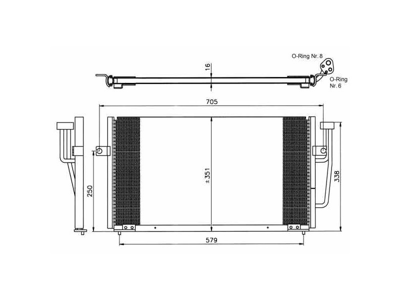 Recambio de condensador / radiador aire acondicionado para volvo s40 berlina 2.0 16v referencia OEM IAM CAB311B080 35234 
