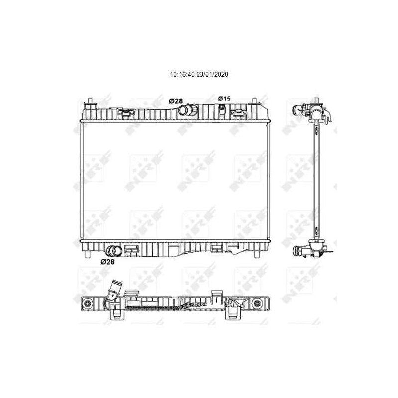 Recambio de radiador agua para ford tourneo courier (c4a) trend referencia OEM IAM 8718042111128 53044 69233