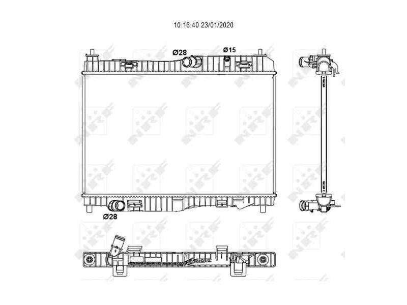Recambio de radiador agua para ford tourneo courier (c4a) trend referencia OEM IAM 8718042111128 53044 69233