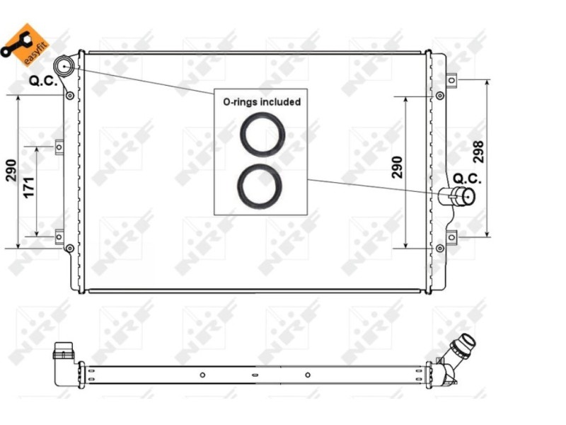 Recambio de condensador / radiador aire acondicionado para volkswagen passat berlina (3c2) 2.0 tdi referencia OEM IAM 3C0820411G