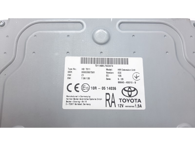 Recambio de modulo electronico para toyota corolla (e21) referencia OEM IAM 86840K0010B T311AB0L7532474 