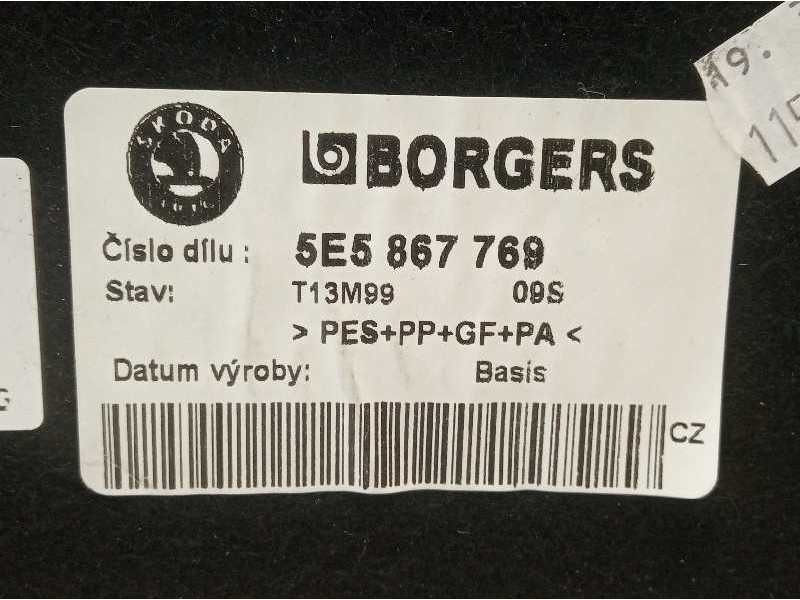 Recambio de bandeja trasera para skoda octavia lim. (5e3) rs referencia OEM IAM 5E5867769  