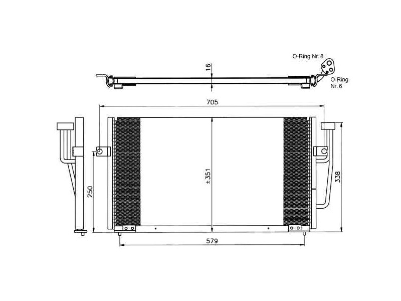 Recambio de condensador / radiador aire acondicionado para volvo v40 familiar 1.6 referencia OEM IAM MR146691 35234 CAB311B080