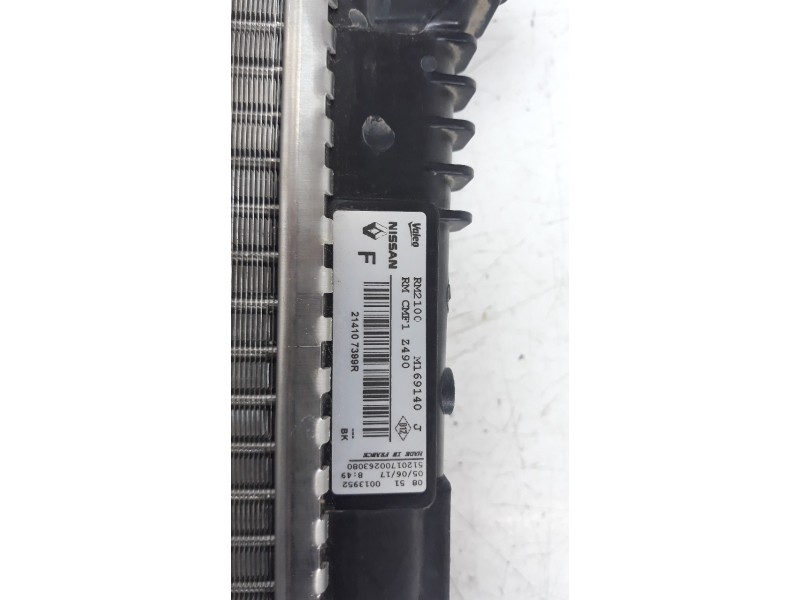 Recambio de radiador agua para renault kadjar 1.5 dci diesel fap energy referencia OEM IAM 214107399R 59254 