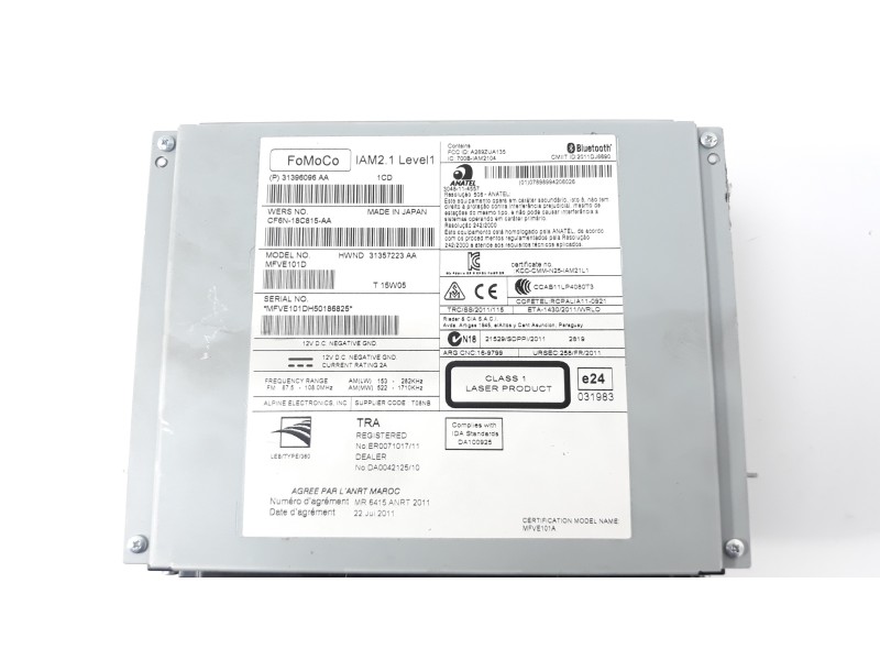 Recambio de sistema audio / radio cd para volvo v40 kinetic referencia OEM IAM 31396096AA CF6N18C815AA 