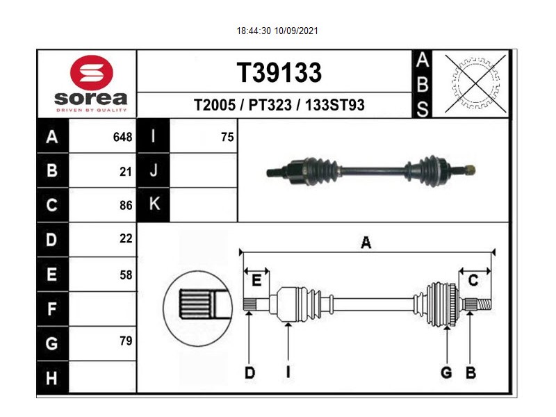 Recambio de transmision delantera izquierda para citroen c3 1.4 hdi referencia OEM IAM 96722385880 P1498 