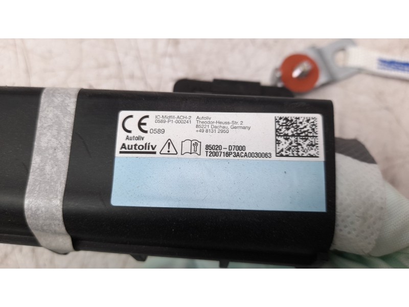Recambio de airbag cortina delantero derecho para hyundai tucson 1.6 crdi cat referencia OEM IAM 85020D7000  