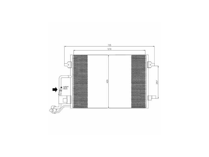 Recambio de condensador / radiador aire acondicionado para volkswagen passat berlina (3b3) 1.9 tdi referencia OEM IAM 3B0260401 