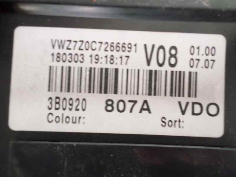 Recambio de cuadro instrumentos para volkswagen passat berlina (3b3) 1.9 tdi referencia OEM IAM VWZ7Z0C7266691 110080197 