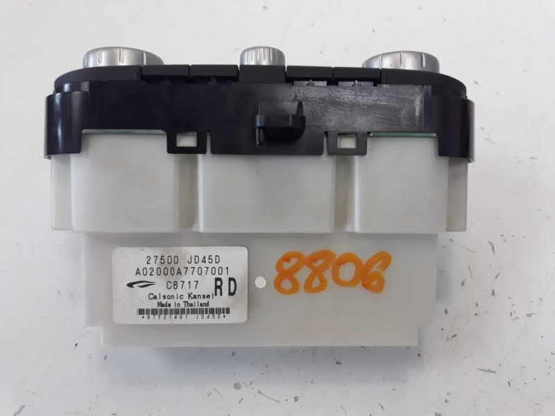 Recambio de mando climatizador para nissan qashqai (j10) 1.5 dci turbodiesel cat referencia OEM IAM 27500JD45D A02000A7707001 