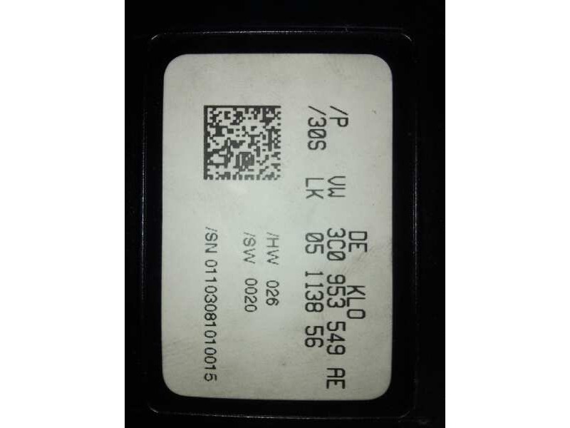 Recambio de centralita asd para volkswagen passat berlina (3c2) r line referencia OEM IAM 3C0953549AE 05113856 