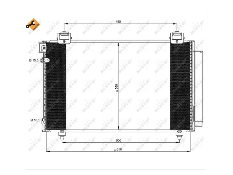 Recambio de condensador / radiador aire acondicionado para toyota avensis berlina (t25) 1.8 16v cat referencia OEM IAM 884500510