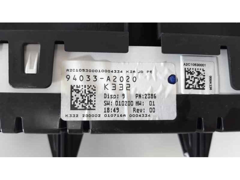 Recambio de cuadro instrumentos para kia cee´d drive referencia OEM IAM 94033A2020  