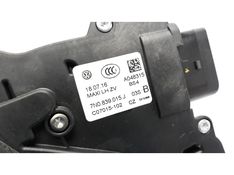 Recambio de cerradura puerta trasera izquierda para volkswagen sharan (7n2) 2.0 tdi referencia OEM IAM 7N0839015J  
