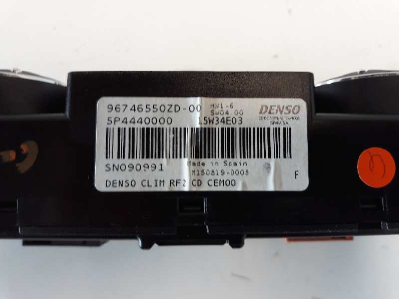 Recambio de mando climatizador para citroen c-elysée exclusive referencia OEM IAM 96746550ZD 5P4440000 15W34E03