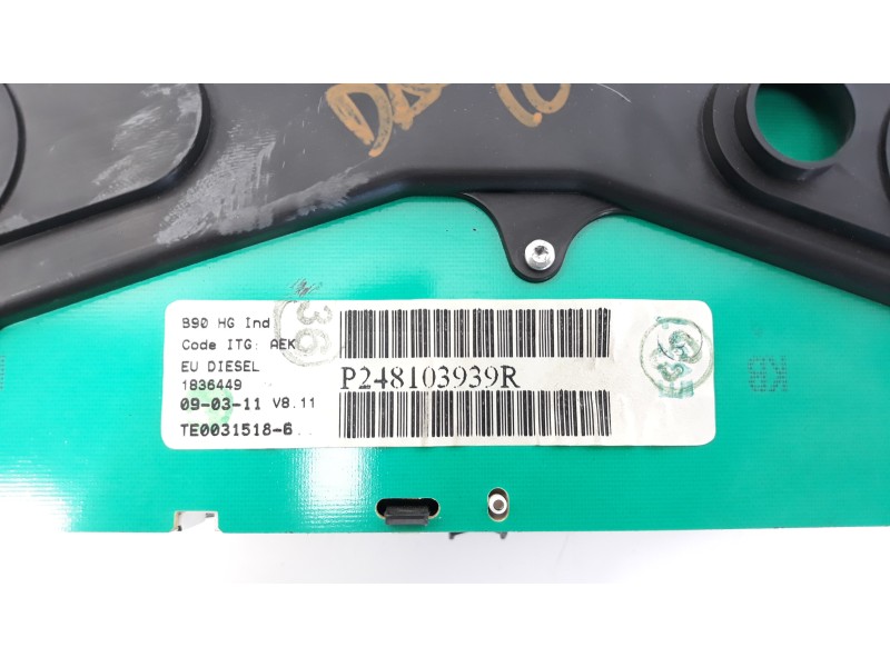 Recambio de cuadro instrumentos para dacia sandero 1.5 blue dci diesel fap cat referencia OEM IAM P248103939R  