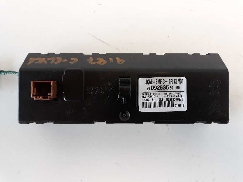 Recambio de pantalla multifuncion para citroen c-elysée exclusive referencia OEM IAM 9809263580 NS392370276 