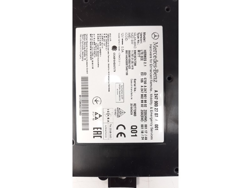 Recambio de modulo electronico para mercedes-benz cla-klasse (bm 118) 1.3 cat referencia OEM IAM A2479002707 A2479019602 A247902
