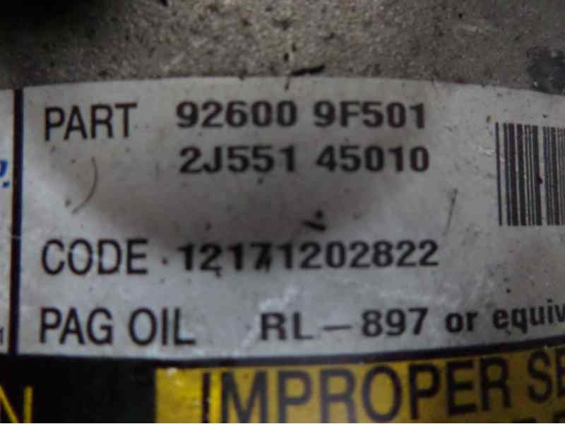 Recambio de compresor aire acondicionado para nissan almera (n16/e) ambience referencia OEM IAM 926009F501 32690 