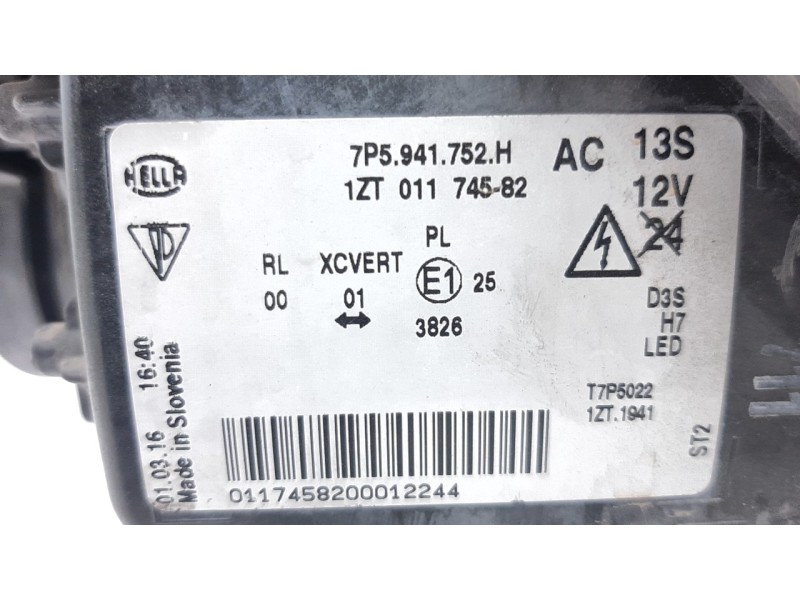 Recambio de faro derecho para porsche cayenne (typ 92aa) diesel referencia OEM IAM 7P5941752H  