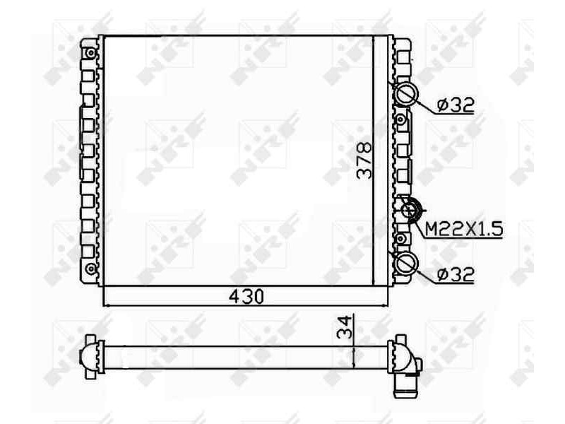 Recambio de radiador agua para volkswagen polo berlina (6n2) trendline referencia OEM IAM 6N0121253K 509519 